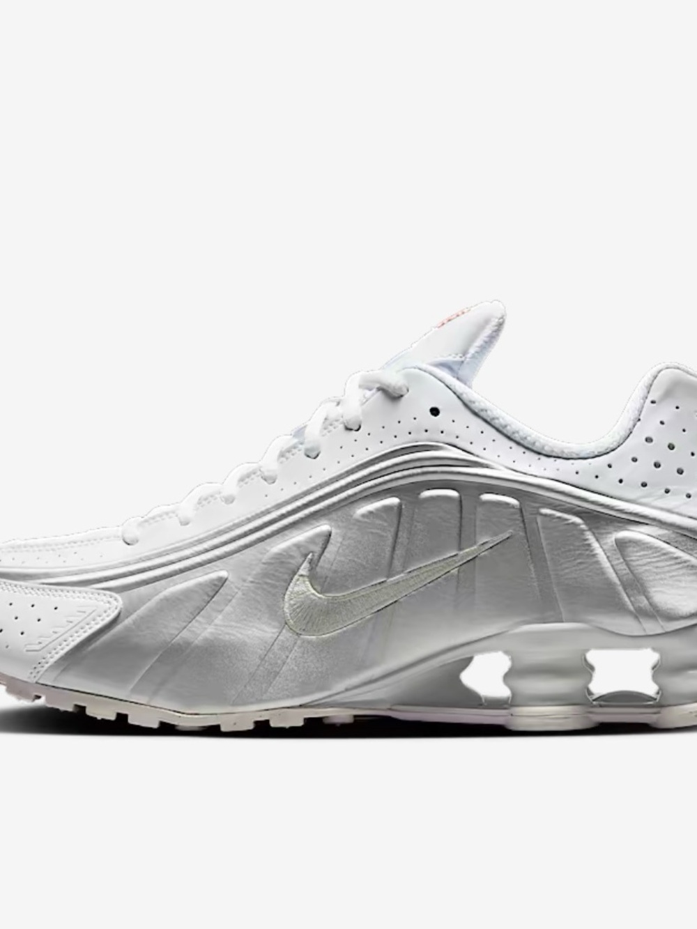Shox Nike Women White/Silver Low-Top Sneakers